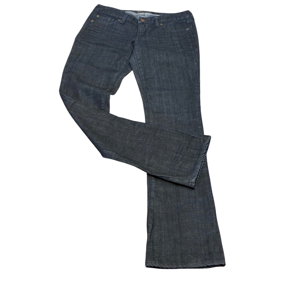 Express Stella Barely Boot Jeans Dark Indigo Blue Vintage Mid Rise Denim 32x33